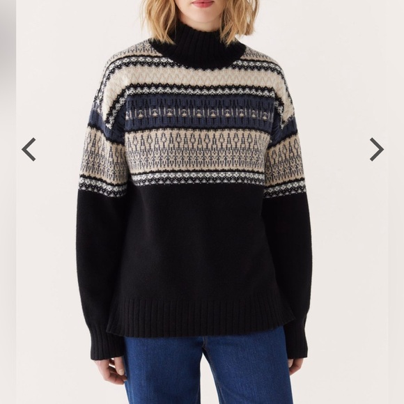 NWT - Frank & Oak Lambswool Fair Isle Mockneck Women’s Sweater - Size S, L - Picture 2 of 12